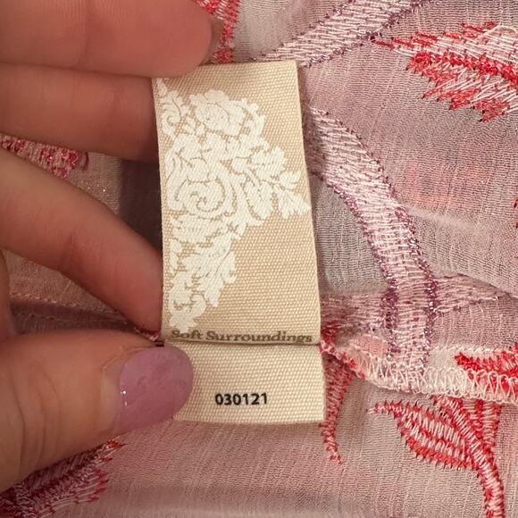Soft Surroundings Palisade Topper Floral Embroidered Duster Cardigan Jacket - Picture 11 of 12